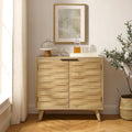 Textured Wood Sideboard Cabinet with Storage