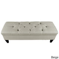 Diamond Tufted Upholstered Long Storage Bench Ottoman