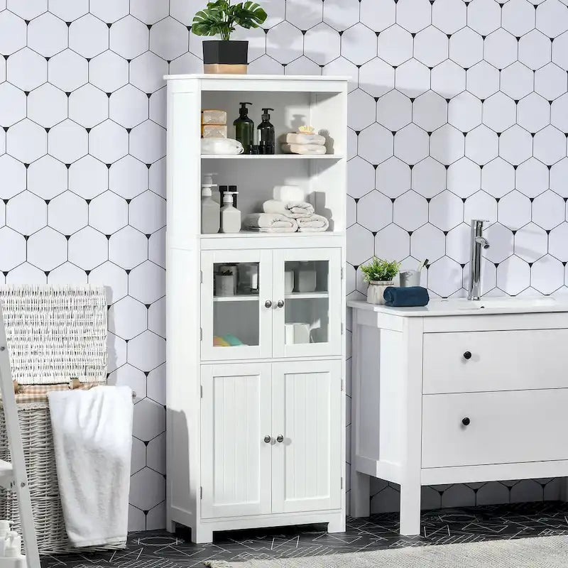 HOMCOM 63 Buffet with Hutch, Kitchen Pantry, Freestanding Storage Cabinet