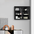 27.56Glass Doors Modern Two-door Wall Cabinet with Featuring Three-tier Storage