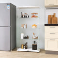 Two-door Glass Display Cabinet 4 Shelves with Door, Floor Standing Curio Bookshelf,64.7*31.7*14.3,Black