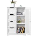 Floor Bathroom Cabinet Unit with 4 Drawers, Cupboard Storage
