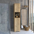 Linen Cabinet, Four Interior Shelves, Light Oak Finish,High quality and durable