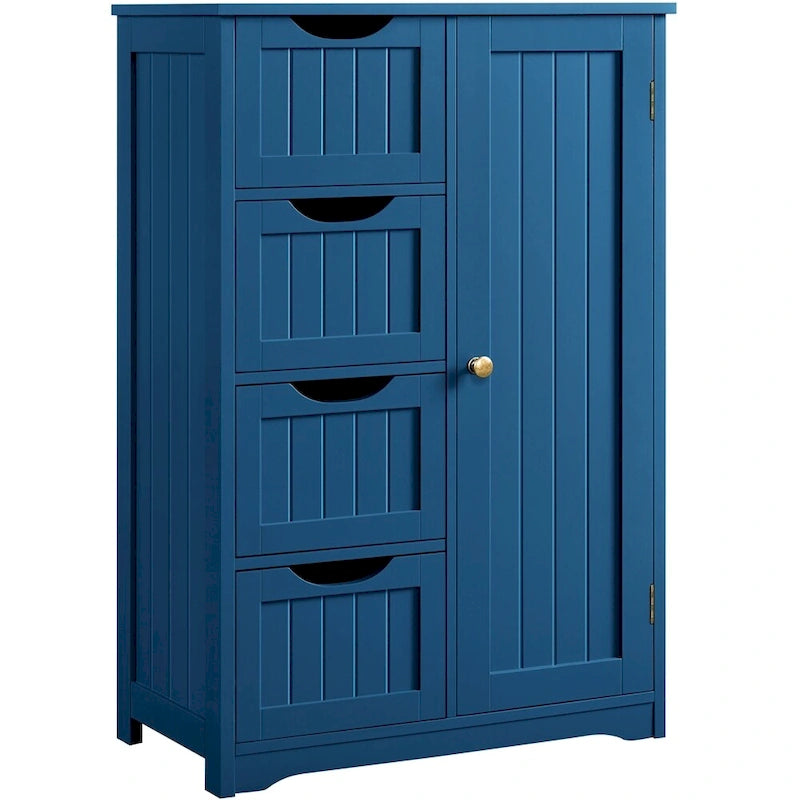4-Tier Wooden Bathroom Floor Cabinet for Bathroom Kitchen