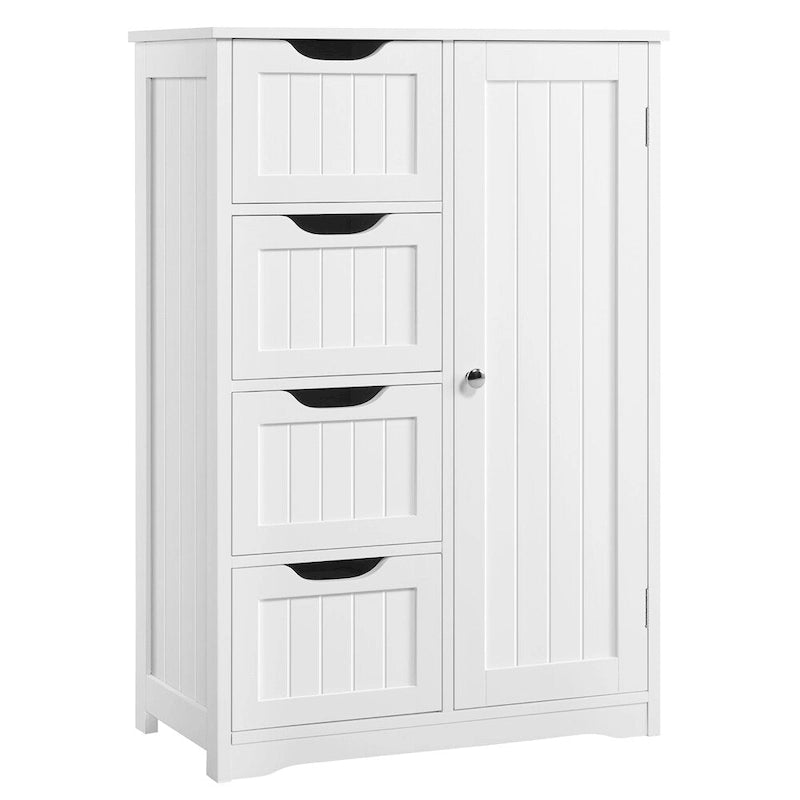 4-Tier Wooden Bathroom Floor Cabinet for Bathroom Kitchen