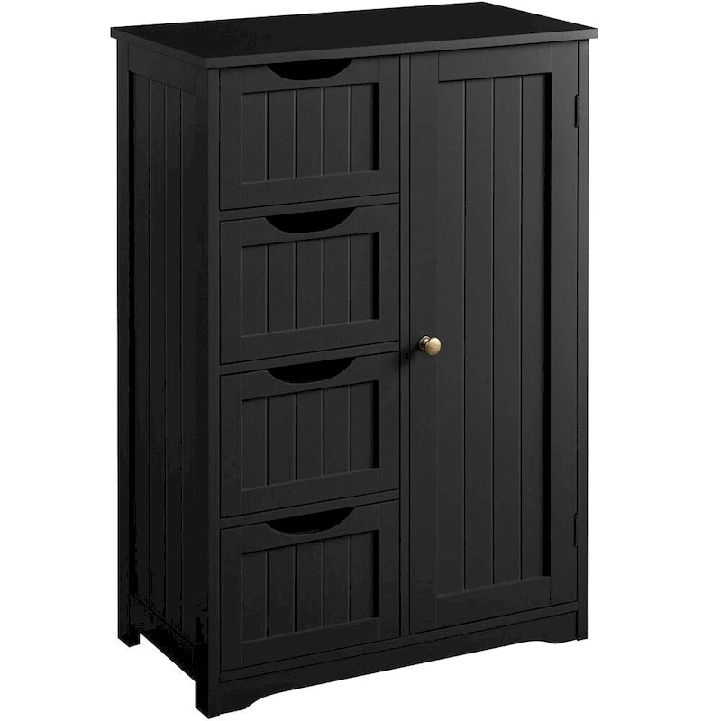 4-Tier Wooden Bathroom Floor Cabinet for Bathroom Kitchen