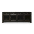 Four Drawers Sideboard Distressed Black 93x18x35H